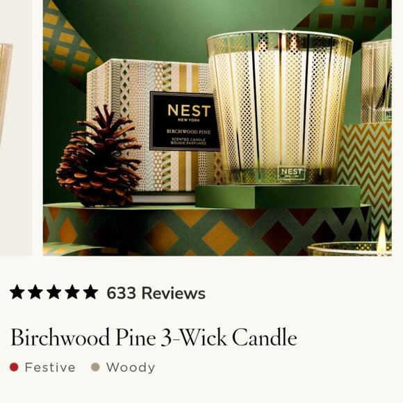 Birchwood Pine Luxury Candle NEST New York - Picture 5 of 5